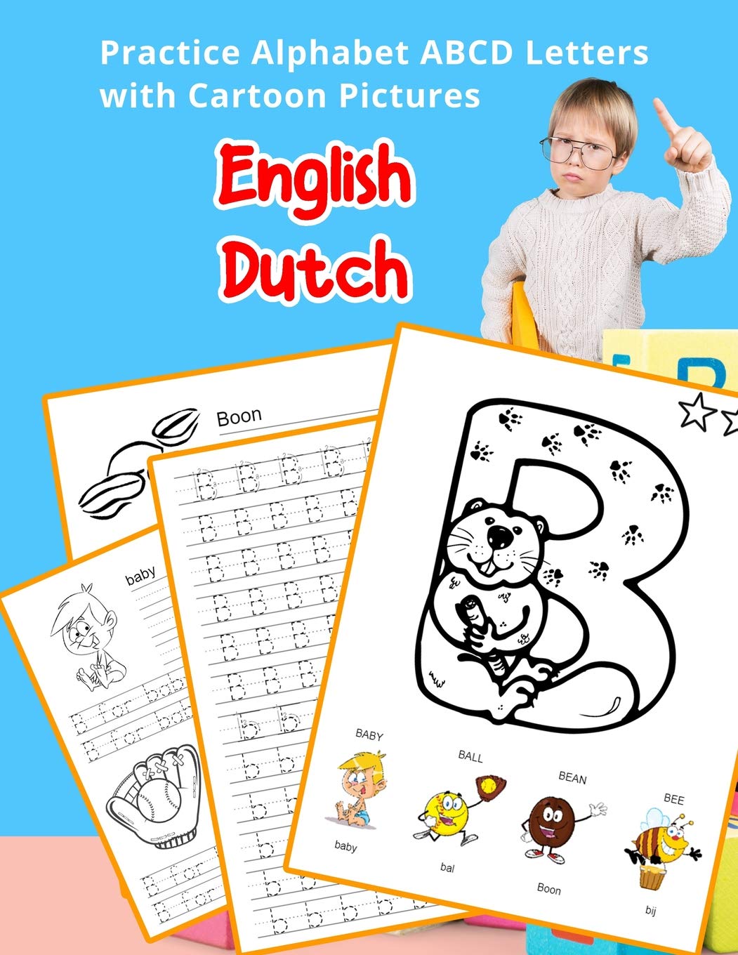 Buy English Dutch Practice Alphabet ABCD letters with Cartoon Pictures