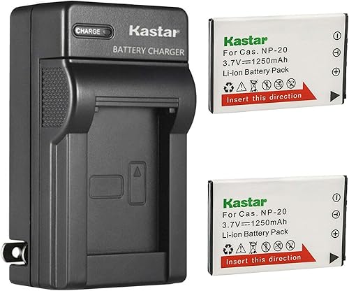Miniatura 7 de Kastar - Batería de repuesto y cargador de pared de CA para Casio NP-20 NP20 CNP-20 CNP20, BC-11L BC-31L, Casio Exilim EX-Z6, Exilim EX-Z7, Exilim