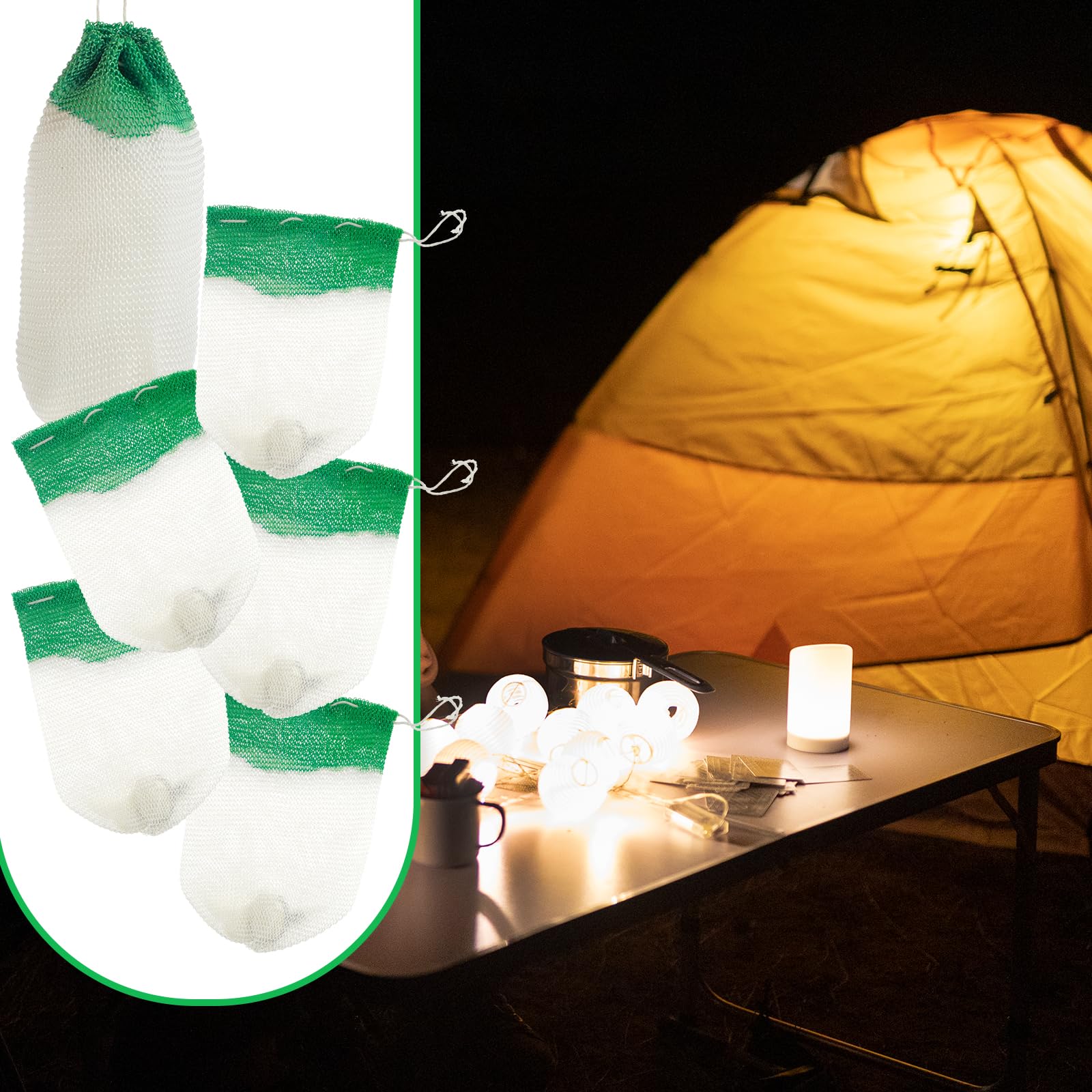 Confezione Da 10 Stoppini Per Lampada A Gas A Calza Luminosa Lanterna A Gas Doppia Testa Maglia Accessori Lanterna In Tessuto Campeggio