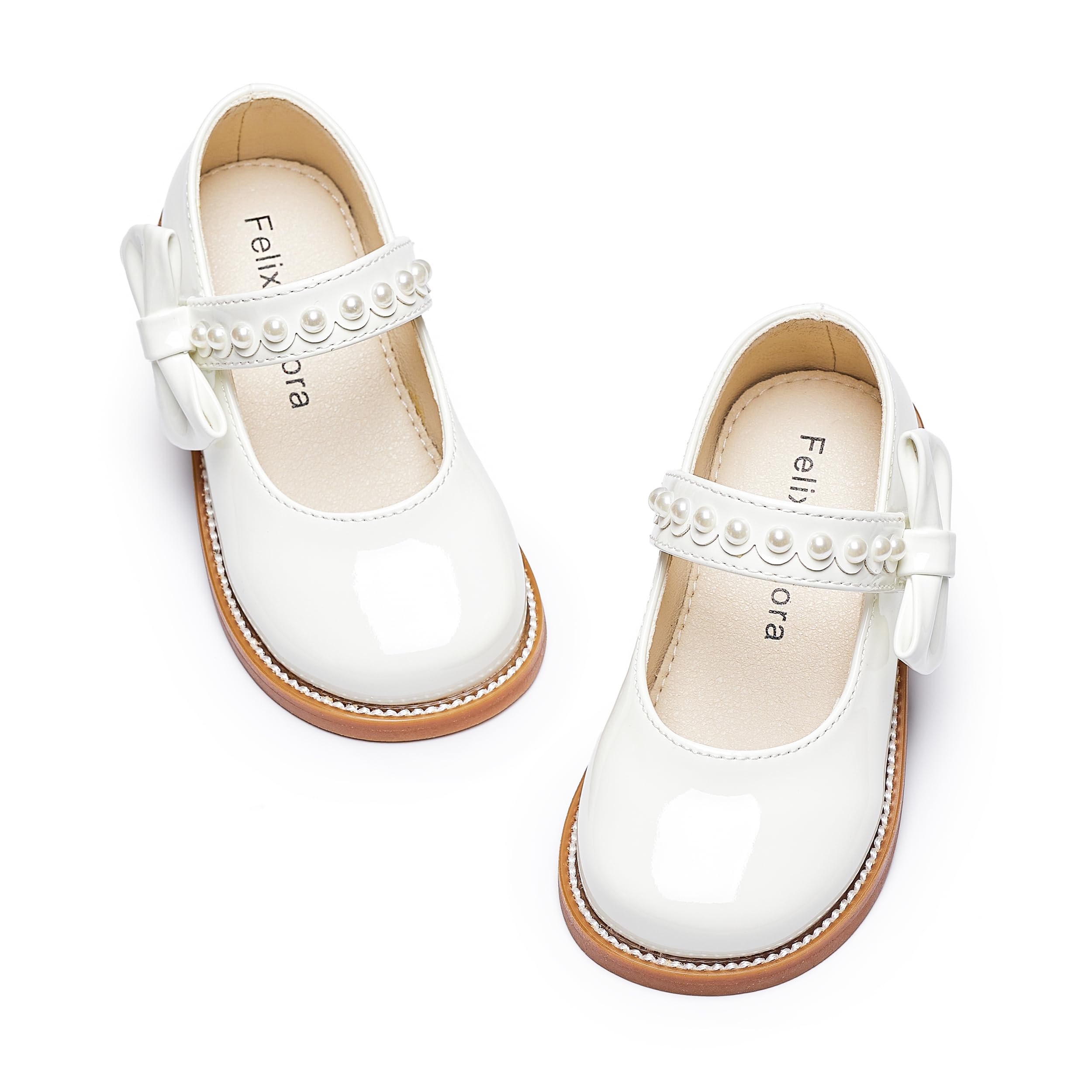 Felix &amp; Flora Toddler Girl Mary Jane Dress Shoes - School Oxford Flats for Girl Party Shoes.