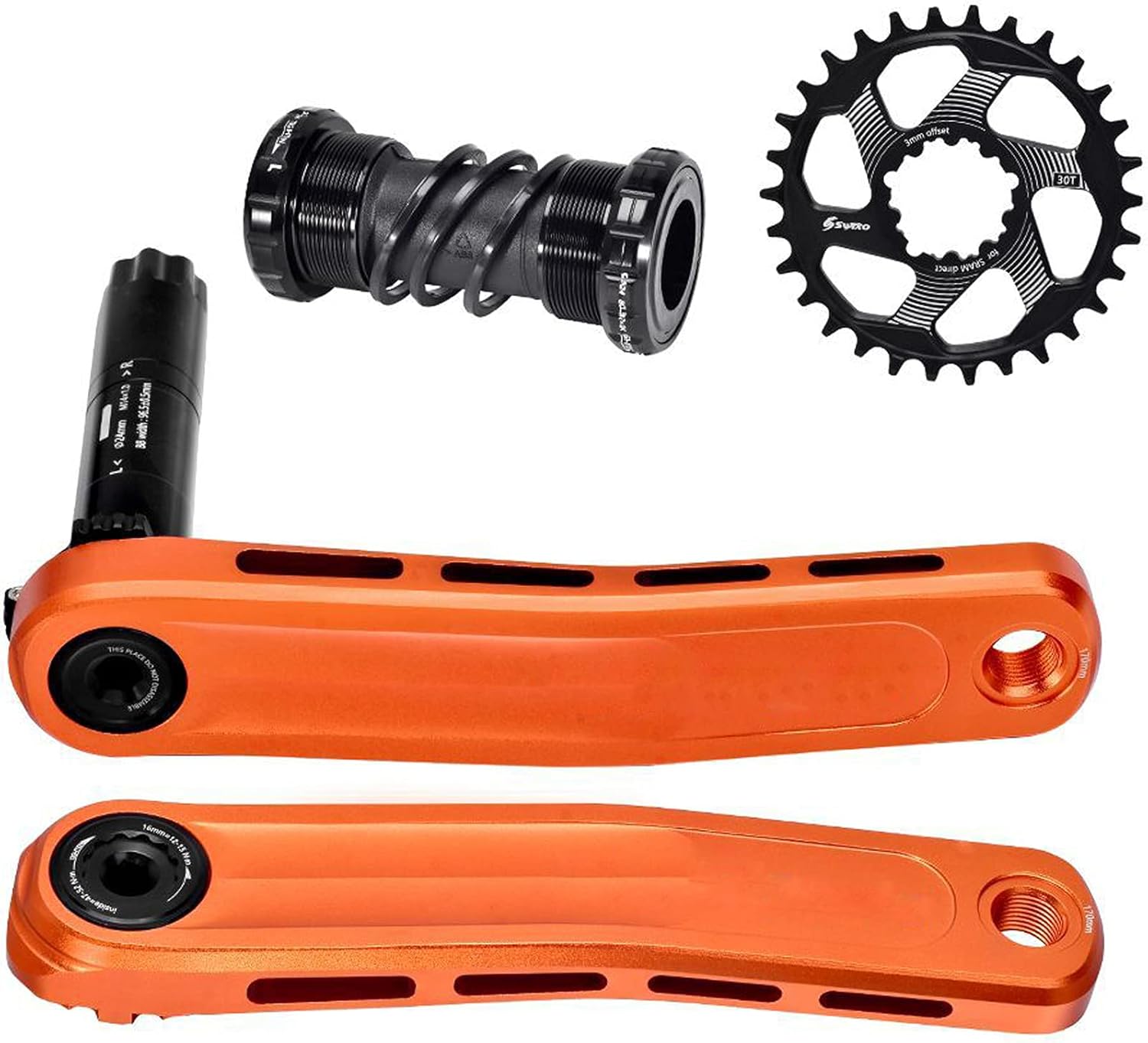 クランク シャフト 径 自転車 2ピース