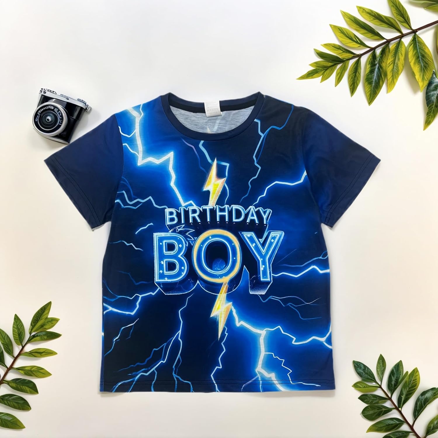 Birthday Shirts for Boys 3-12 Years,Lightning Design Birthday Boy Short Sleeve T-Shirt for Party Gifts Celebrations - Image 6