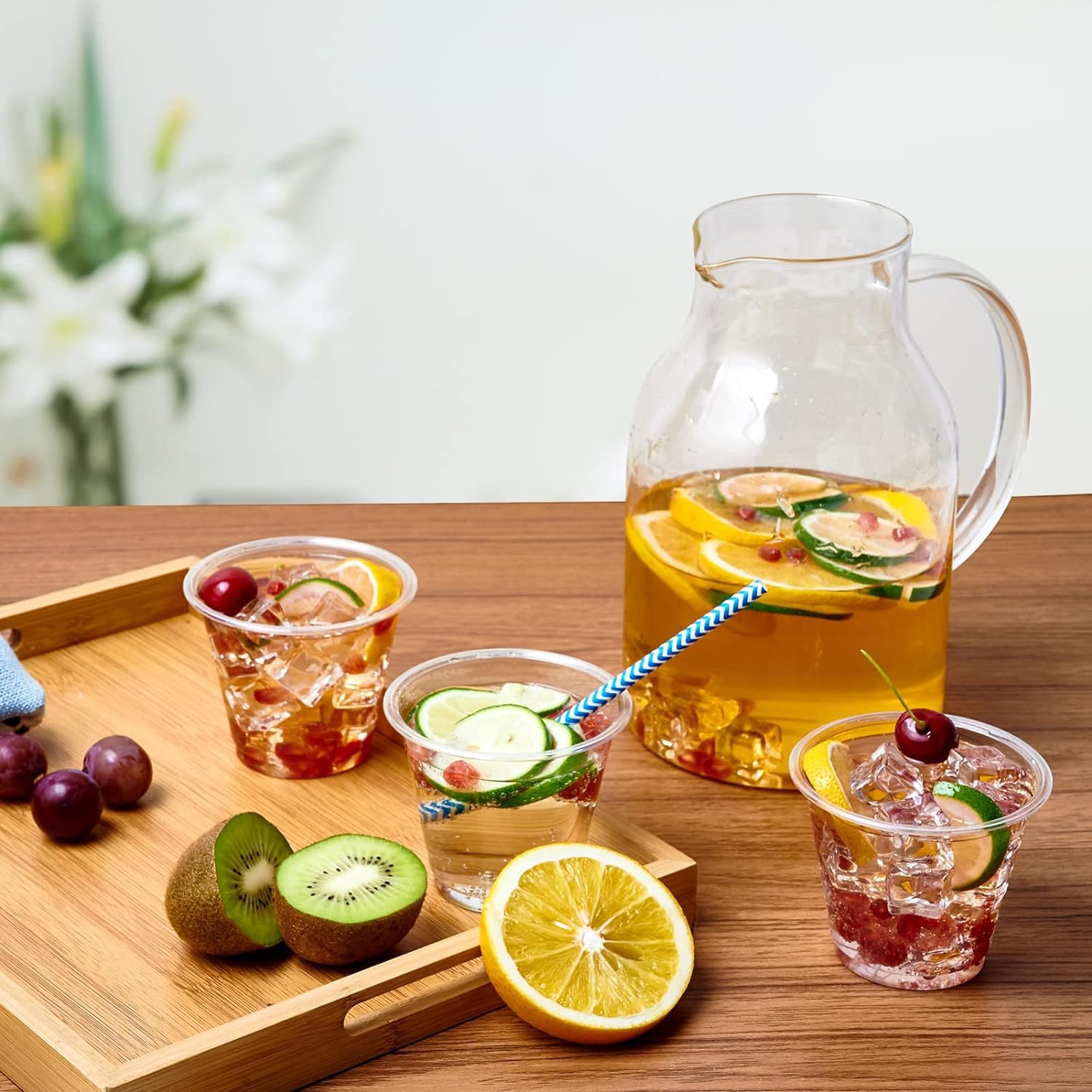 Panexf Plastic Shot Glasses 100 pcs Reusable 4cl/40ml Mini Shot Glasses Deseret Glass for Parties Festival, Drinking Games, Jelly Cup - Image 4