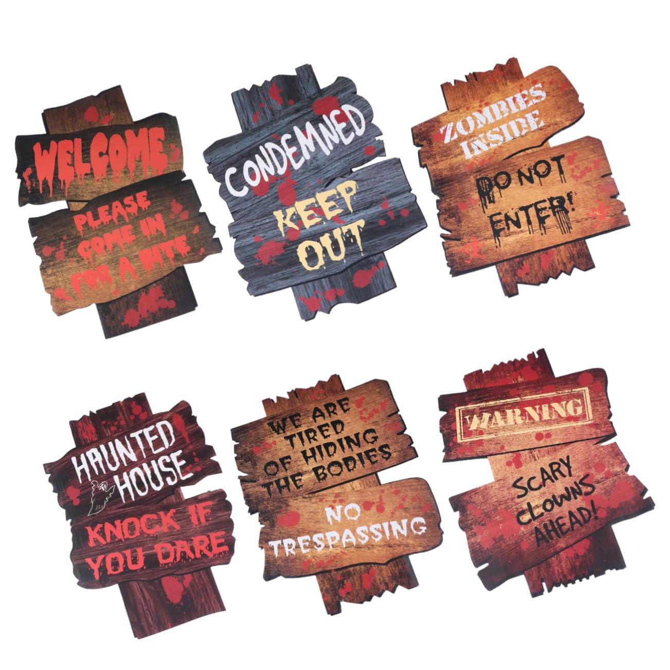 Kit décoration Halloween extérieur panneaux de pelouse et piquets pour fête de jardin