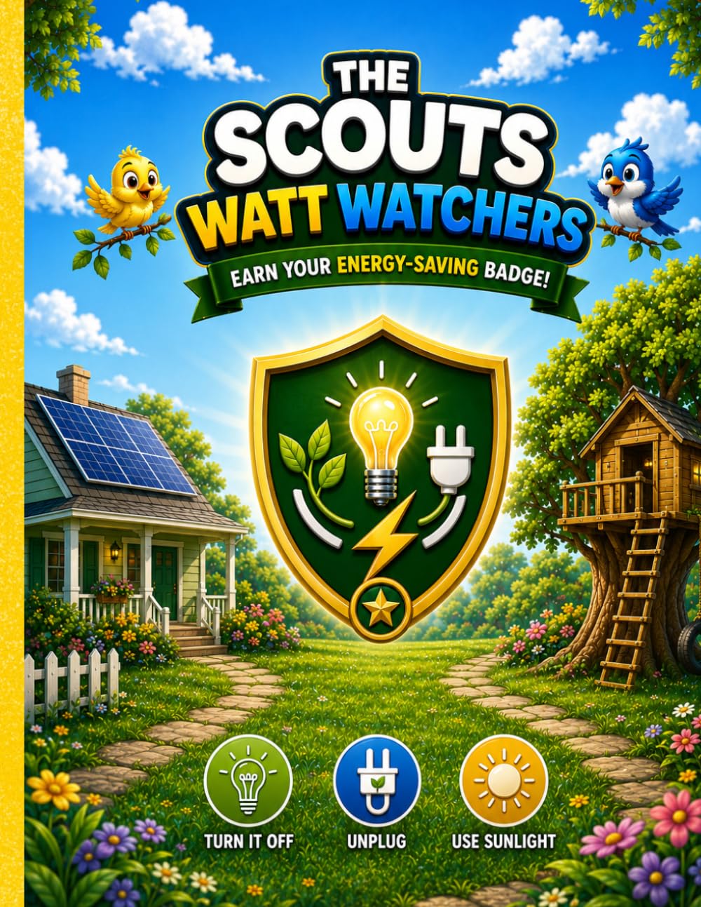 The Scouts : Watt Watchers: An Energy-Saving Coloring and Activity Book for Kids | Learn Electricity , Solar Energy and Smart Energy Habits