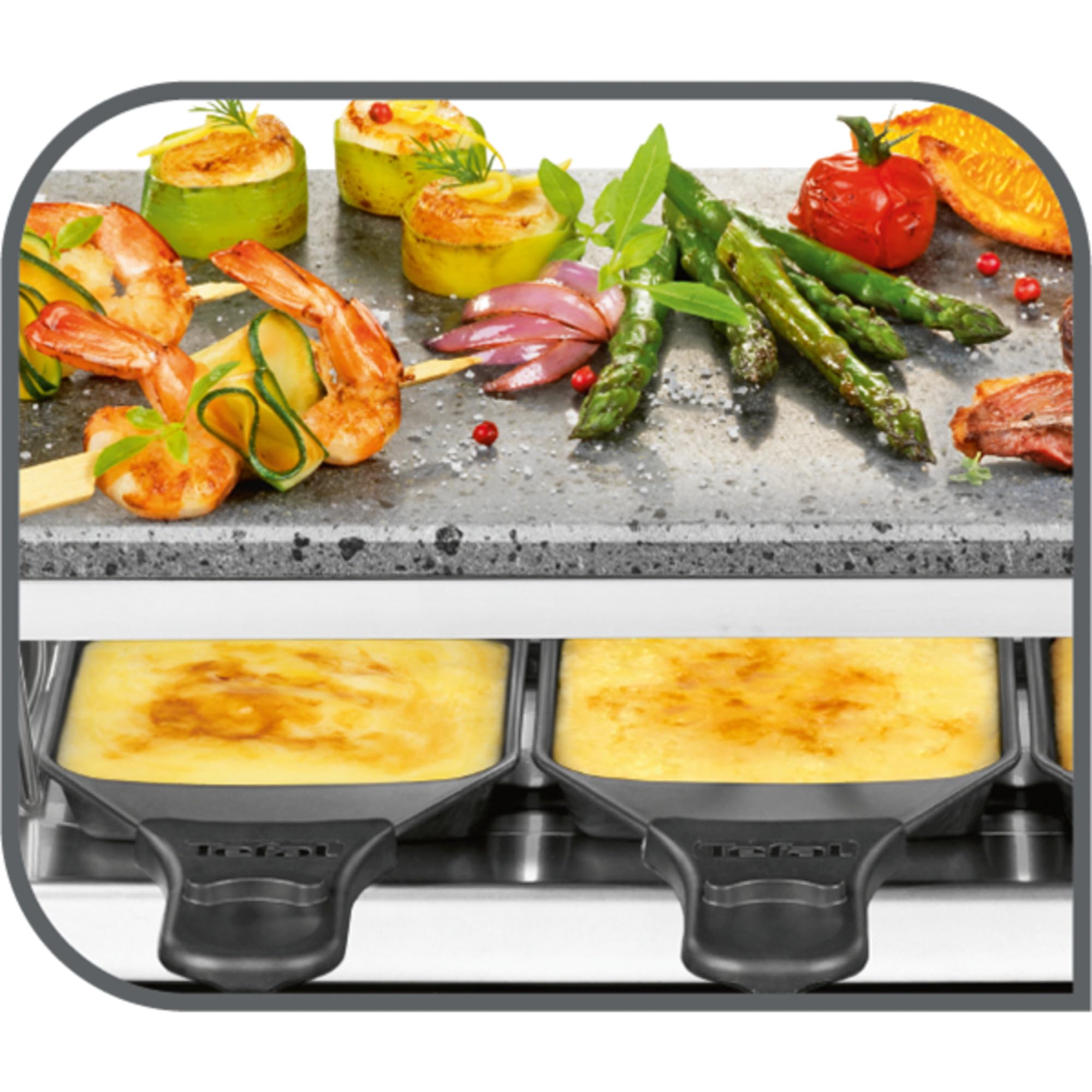 TEFAL - Raclette Inox et Design PR457B12