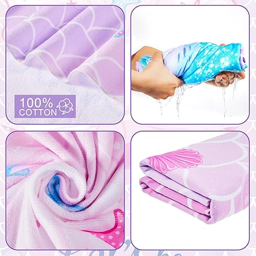 Miniatura 3 de Newwiee 4 toallas de playa para niños, toallas de baño de microfibra a granel para niñas y niños, de secado rápido, piscina, viajes, natación, baño,