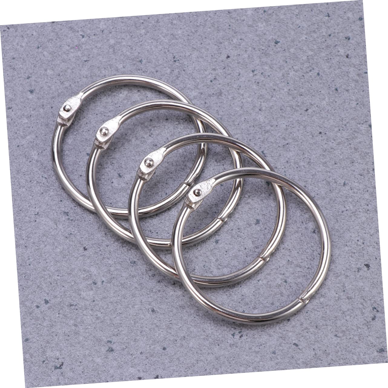 Anelli per Fogli Sciolti in Metallo 100 Pezzi, Argento | Diametro Interno 38mm e Esterno 45mm, Spessore 3, 0mm, per Memo Filing e Sample Holders