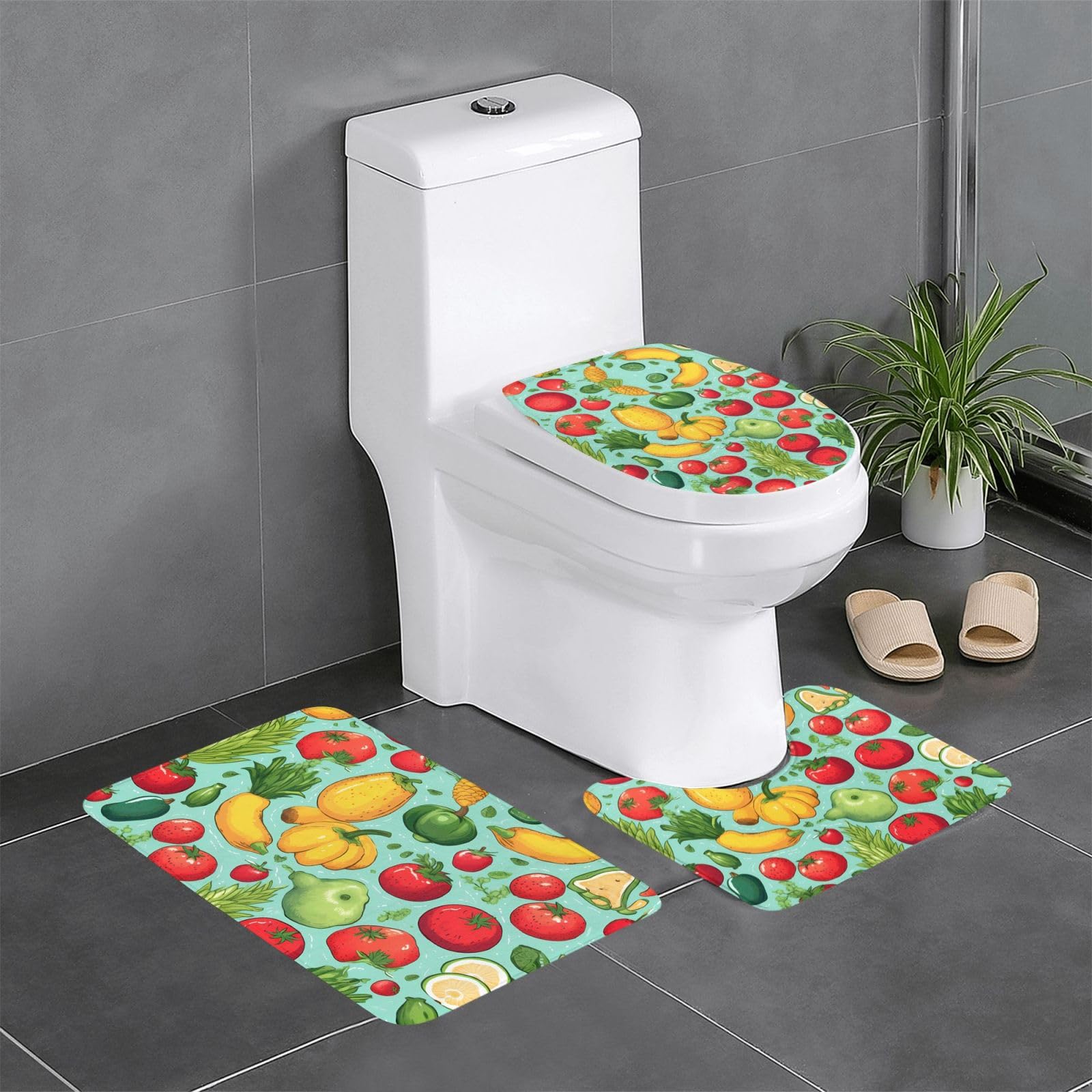 Tapis de salle de bain antidérapants absorbants et sécurisés pour coiffeuse et WC
