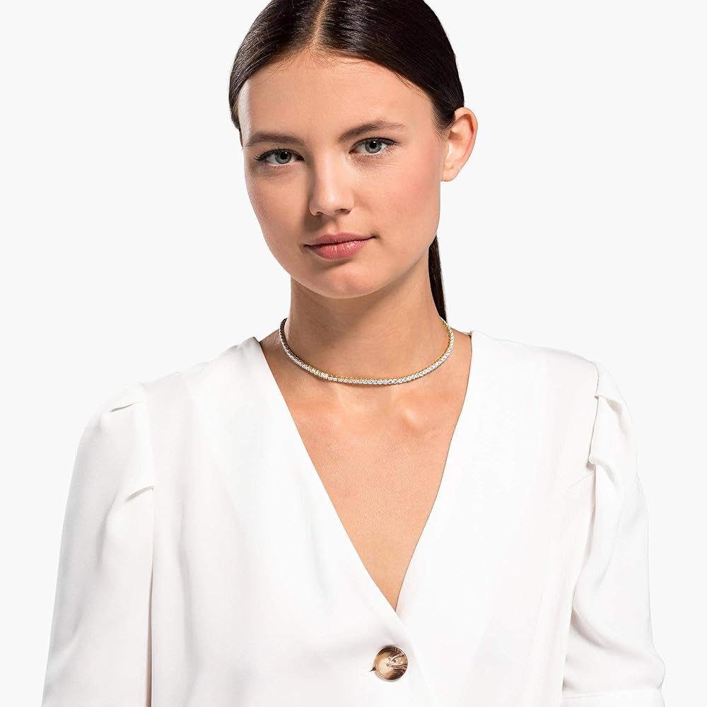 Amazon.com: SWAROVSKI Tennis Deluxe Necklace Cz White One