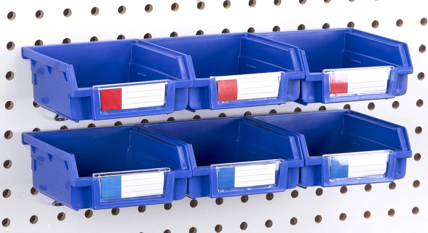 Right Arrange Pegboard Bins 6 Pack Blue Hooks to Any