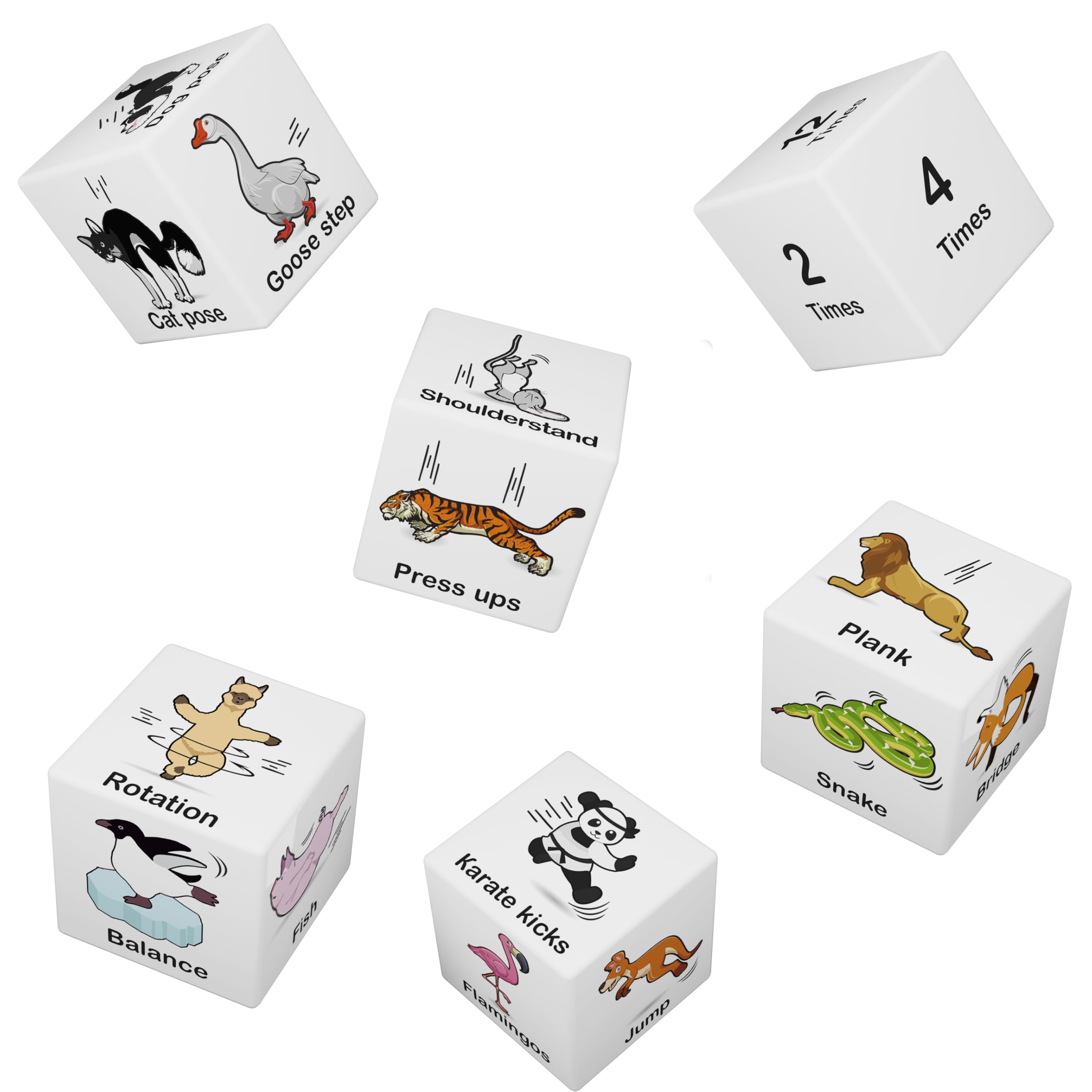 Kids Exercise Dice for Workouts, Fun and Fitness Exercise Equipment, Workout Game, Physical Education Activity Dice Gym Games, Outdoor Indoor Movement Toys for Kids Ages 3+