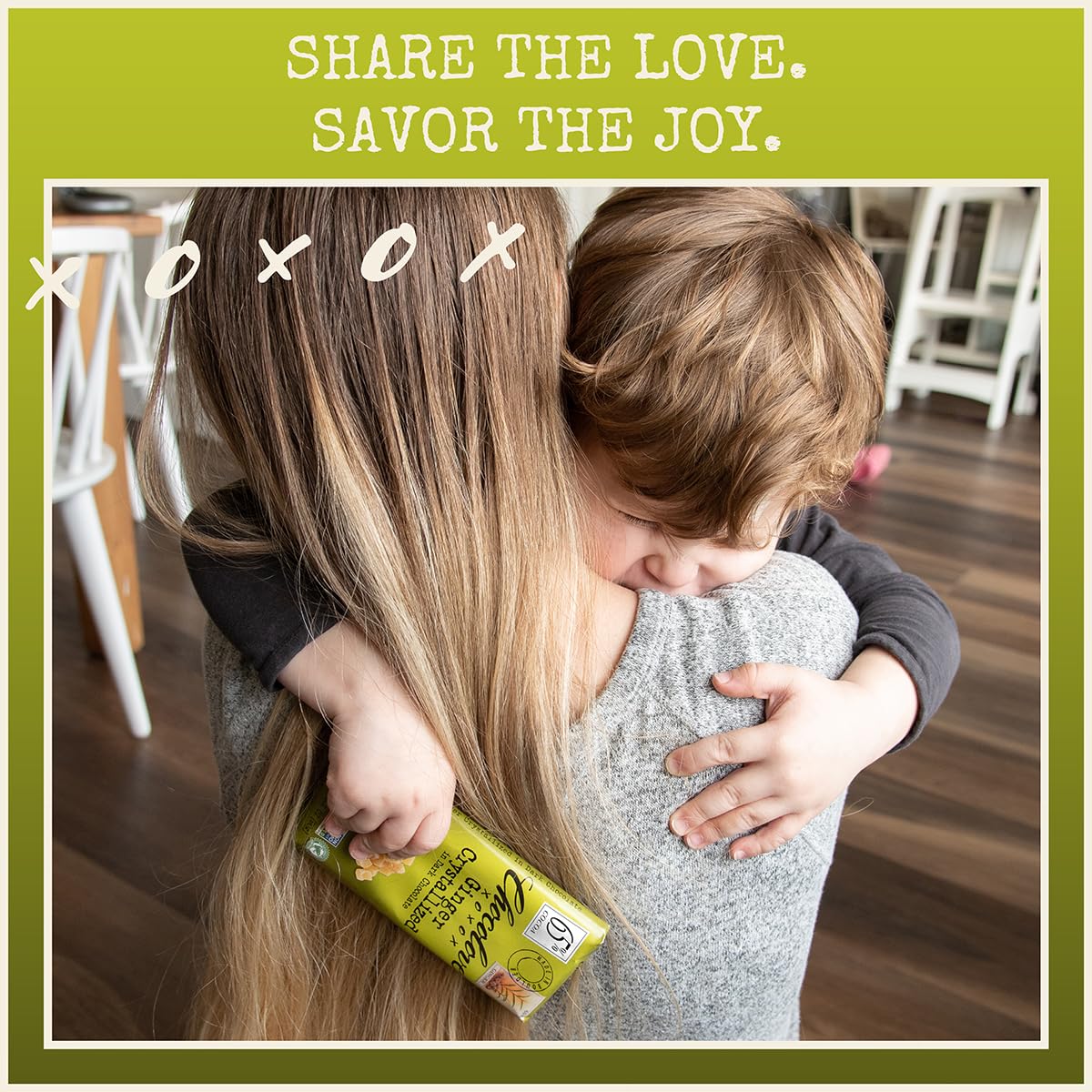 Chocolove Ginger Dark Chocolate Bars | 65% Cocoa | Infused with Crystalized Ginger Bits | Crafted with Premium Chocolate | Non GMO, Rainforest Alliance Certified, 3.2oz Bar (12 Pack)