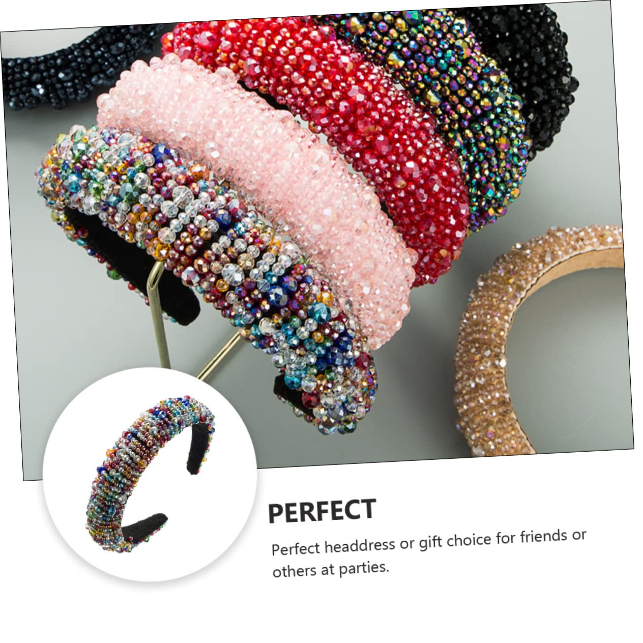 Abaodam Lot De 3 Bandeaux Élégants Pour Cheveux Avec Perles Et Nœud À Bijoux Pour Femme