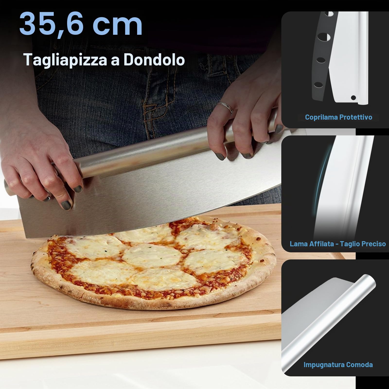 iklestar 4 accessori per forno per pizza, pala perforata per pizza da 30,5 cm, in alluminio, 22,9 cm, con manico lungo, spazzola per la pulizia della pietra del forno per cottura fatta in casa e