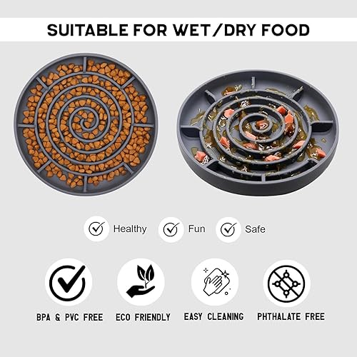 Miniatura 4 de Opal-Slow Feeder - Cuenco para perros con alfombrilla para lamer (verde)