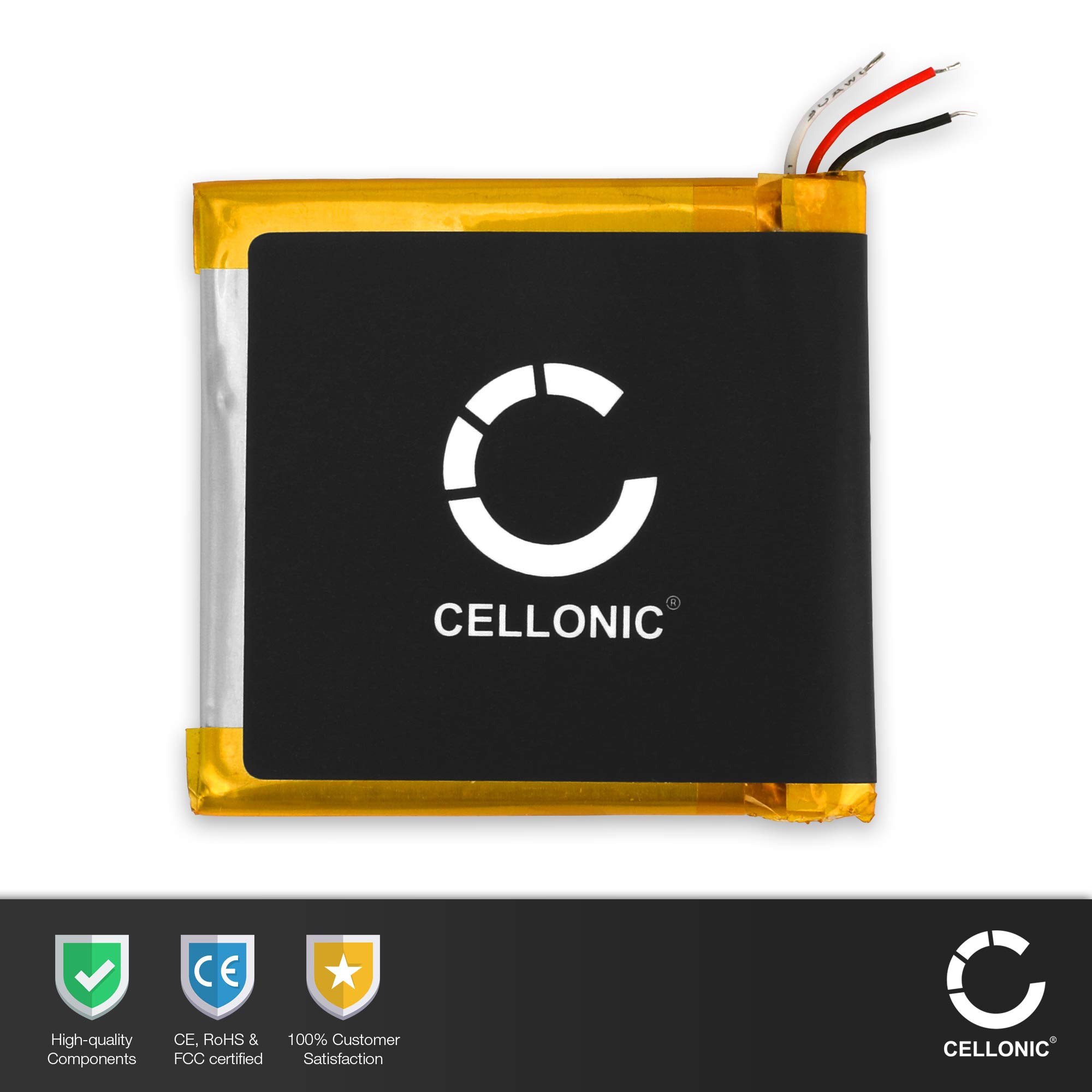 CELLONIC 1 x bateria kompatybilna z Apple iPod Nano 2 generacji - A1199 | 1 x (450 mAh-3,7 V litowo-polimerowy), odtwarzacz MP3