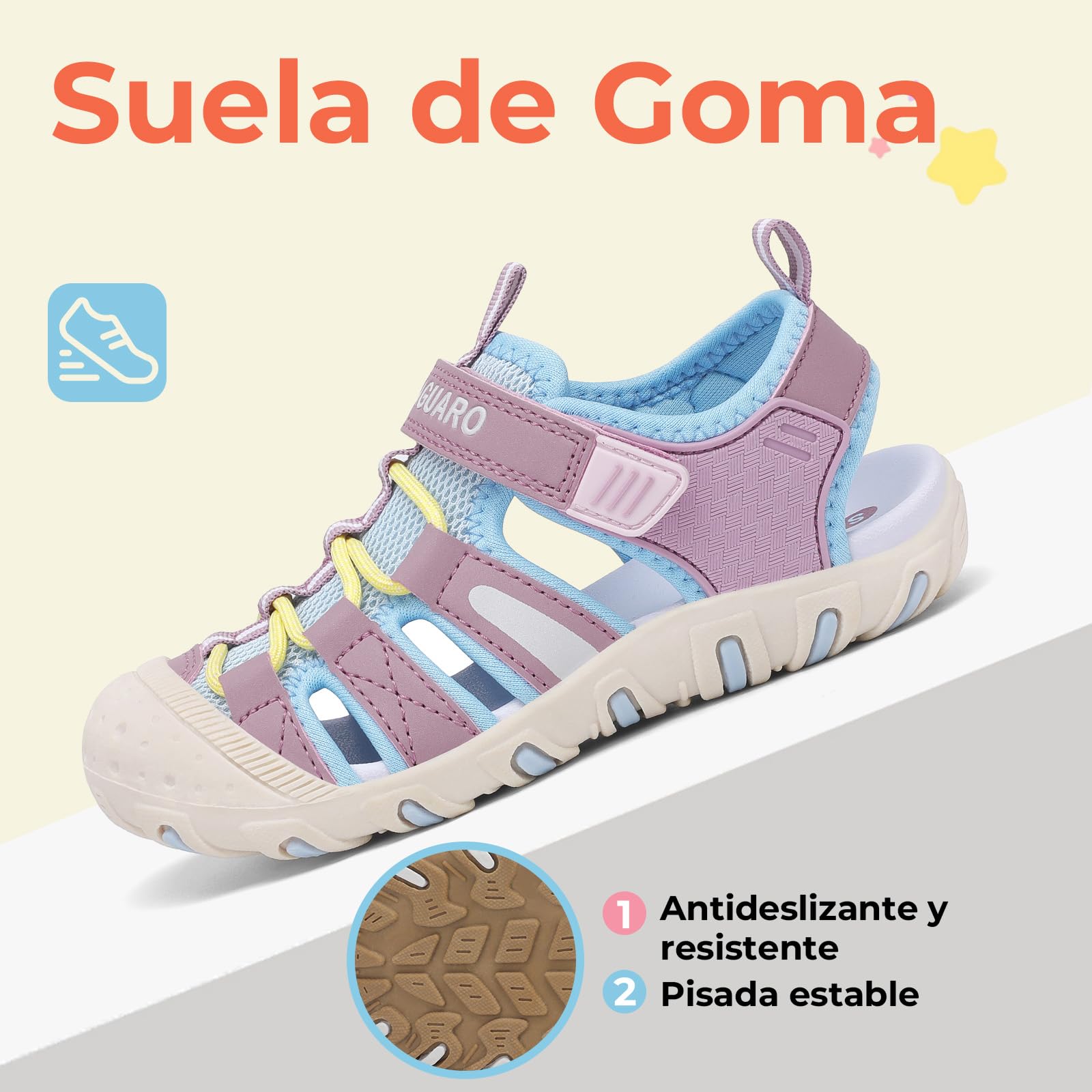 SAGUARO Sandalias Niña de Verano para Trekking y Senderismo,Talla 25-38 — view 7