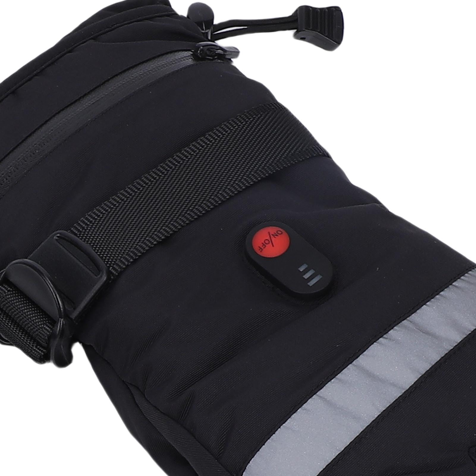 Cuifati Calefactables Recargables para Hombres y Mujeres, de Invierno Calentadores de Manos Eléctricos con 3 Niveles de Calefacción, Batería de 4000 MAh, Tiras Reflectantes para Motocicleta, esquí,