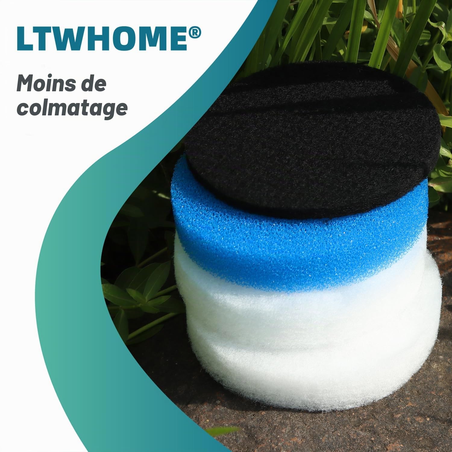 Compatible Filtre de Carbone et Grossier et Tampons Filtrants Bien Ensemble Convient pour Le Eheim Classic 2215/350 2616151 (Paquet de 24)
