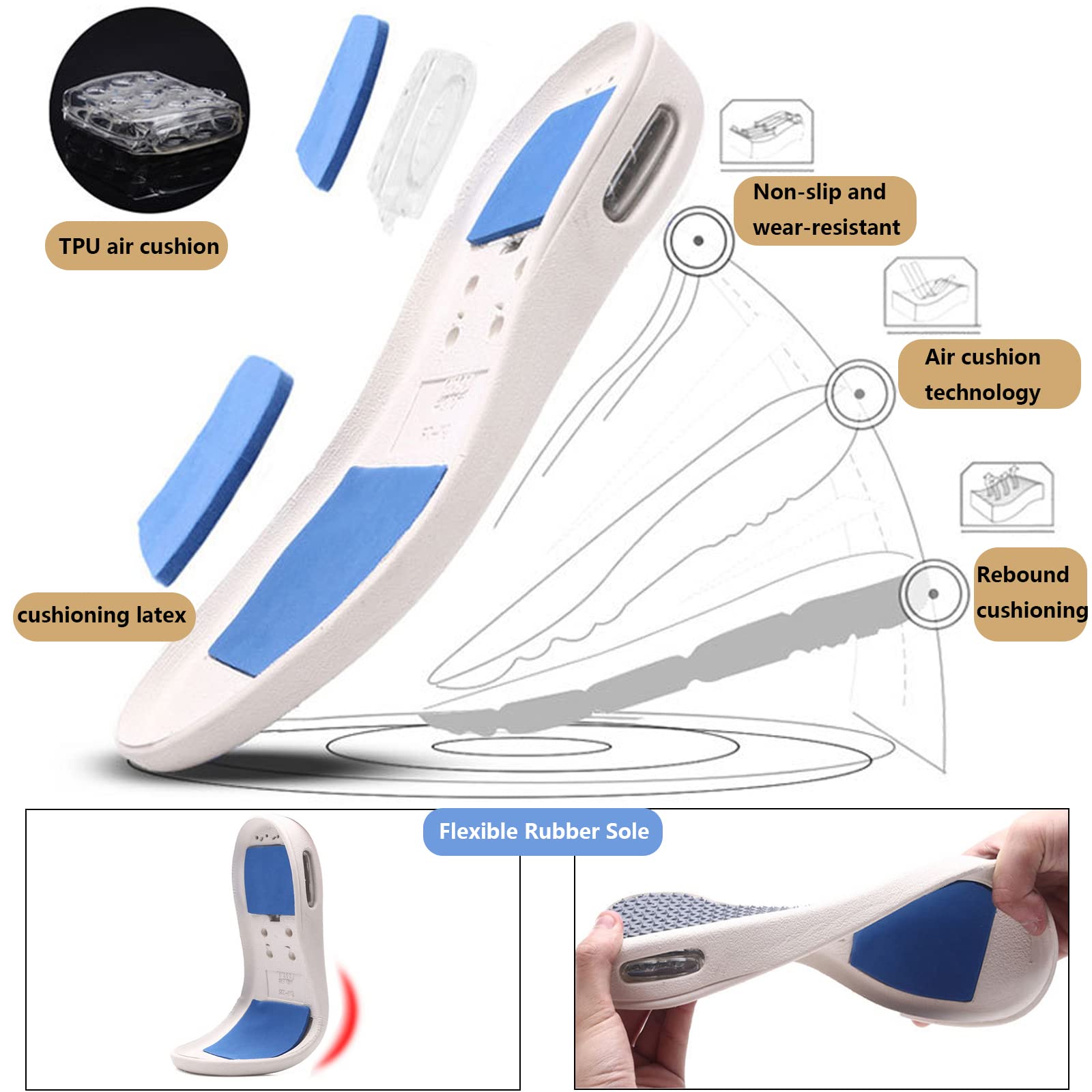 Scarpe Anziane Diabetiche Piedi,Scarpe da Artrite Gonfia Edema Scarpe da Riabilitazione Extra Larghe e Leggere Traspiranti per i Piedi gonfi e Anziani Light Blue EU 47(30.5cm/12in)
