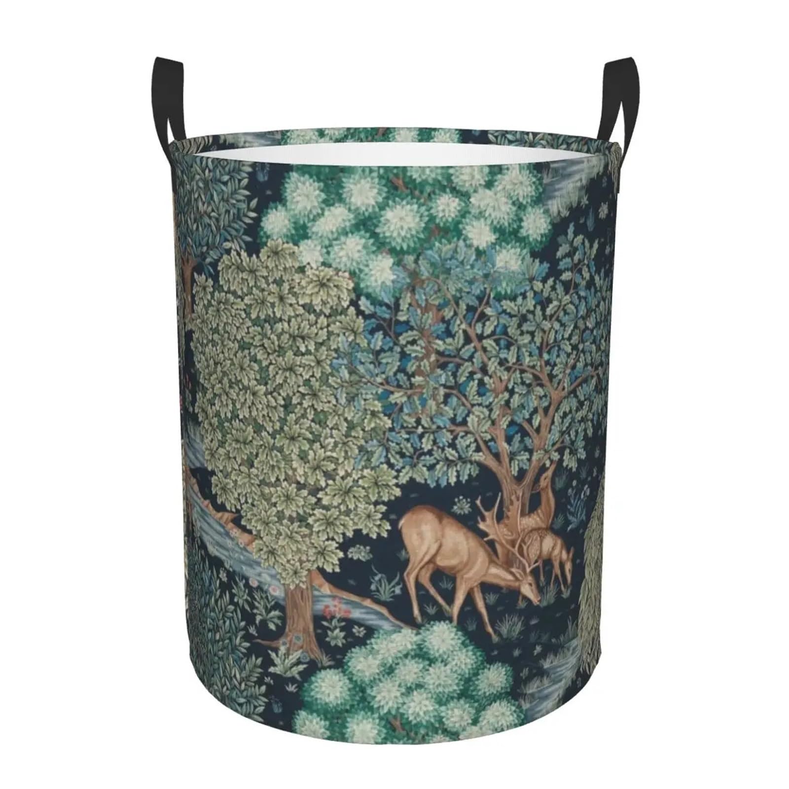 Fabric laundry hamper Laundry Basket Collapsible Floral Textile Pattern Hamper Organizer Storage Bins for Family(Color10,42x34 cm)