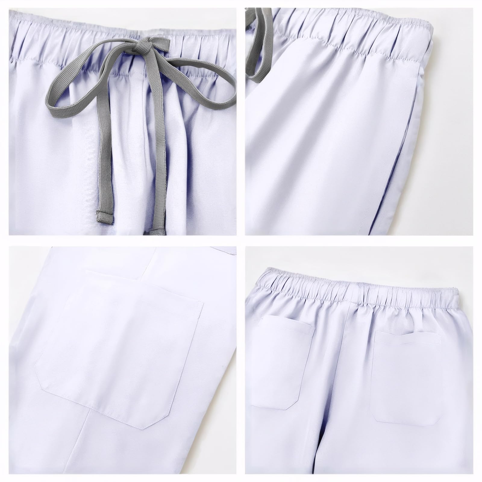 Maizoon Set di scrub da donna elastico per assistenza sanitaria uniforme medica infermiera abbigliamento ad asciugatura rapida scollo a V comodo top e pantaloni