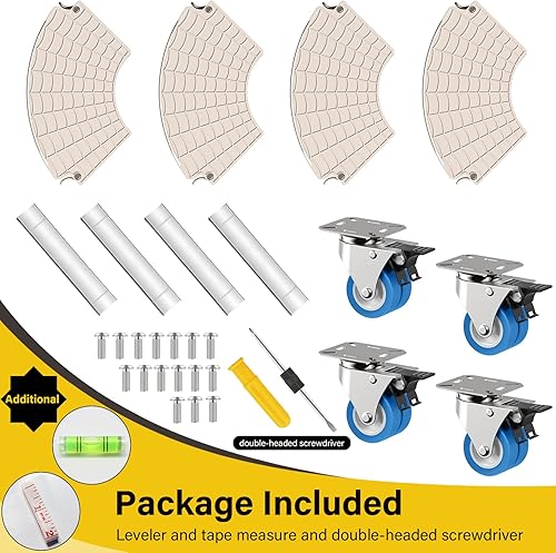 Vista 32 de Goovilla Soporte para plantas con ruedas resistente, 1 paquete ajustable de 15 a 22 plantas con ruedas giratorias bloqueables de 440 libras, soporte