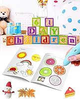 Vista 5 de Libro de Dibujo para Impresora 3D, Plantilla de Papel Grueso Colorida Reutilizable con 40 Patrones y Placa Transparente, Plantilla de Graffiti