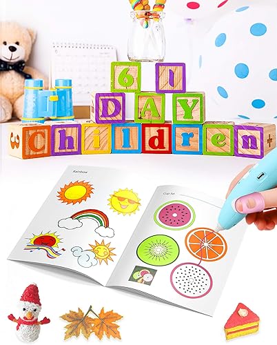 Miniatura 5 de Libro de Dibujo para Impresora 3D, Plantilla de Papel Grueso Colorida Reutilizable con 40 Patrones y Placa Transparente, Plantilla de Graffiti para