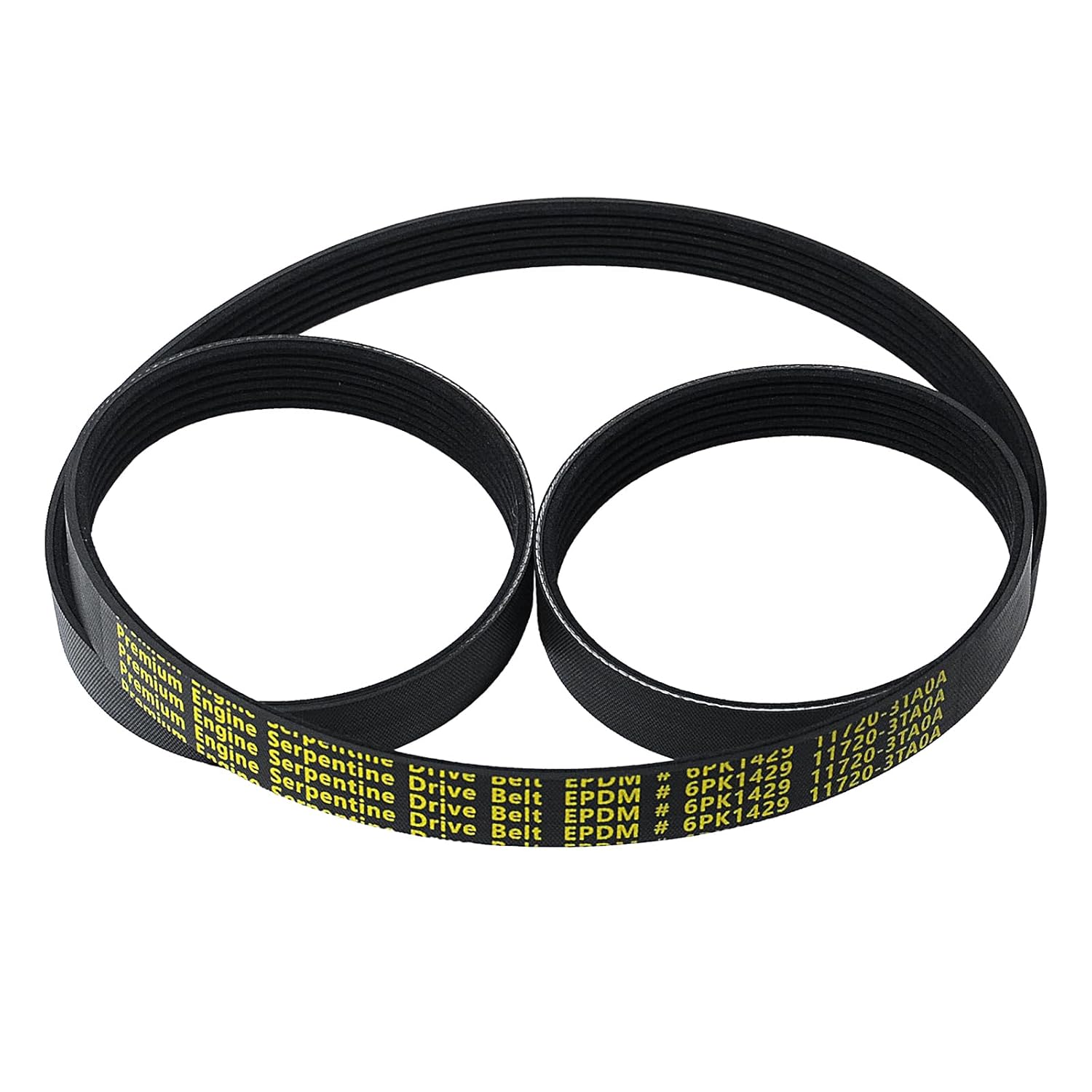Serpentine Belt Compatible with Nissan Altima 2013-2018 2.5L & Rogue 2014-2020 2.5L, 6PK1429 EPDM Engine Drive Belt, Replace 11720-3TA0A 11720-3TA0C K060563