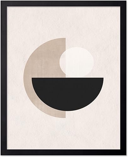 Poster Master Póster minimalista vintage, impresión abstracta retro, formas geométricas, colores neutros, simple, liso, regalo para artistas,