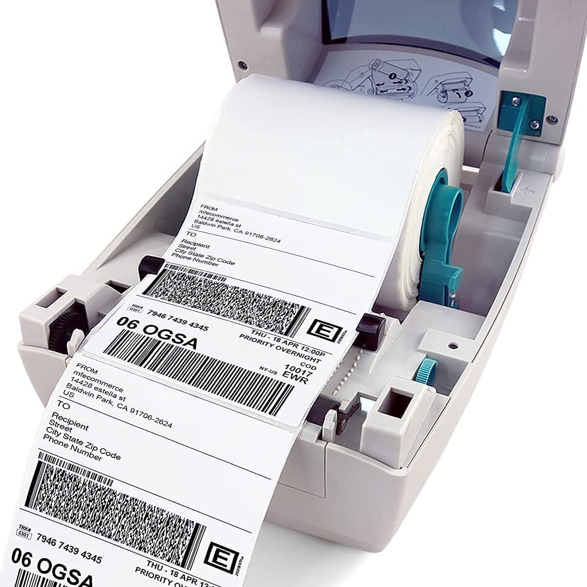 Etichetta termica per stampante per etichette 4x6 1 rotolo (500 etichette) Etichette per pacchetti di spedizione diretta termica compatibili tutte le stampanti per etichette 4 × 6 impermeabili a