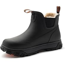 Grundens Mens Deviation Sherpa Ankle Boot | Commercial-grade waterproof boots with fleece-lined warmth, rugged protection, non-marking grip