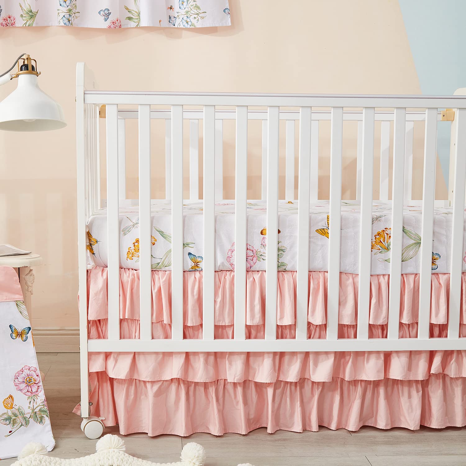 Brandream Bettwäsche-Set Für Mädchen, 3-teilig – 100% ägyptische Baumwolle, Blumenprint | Für Kinderbett