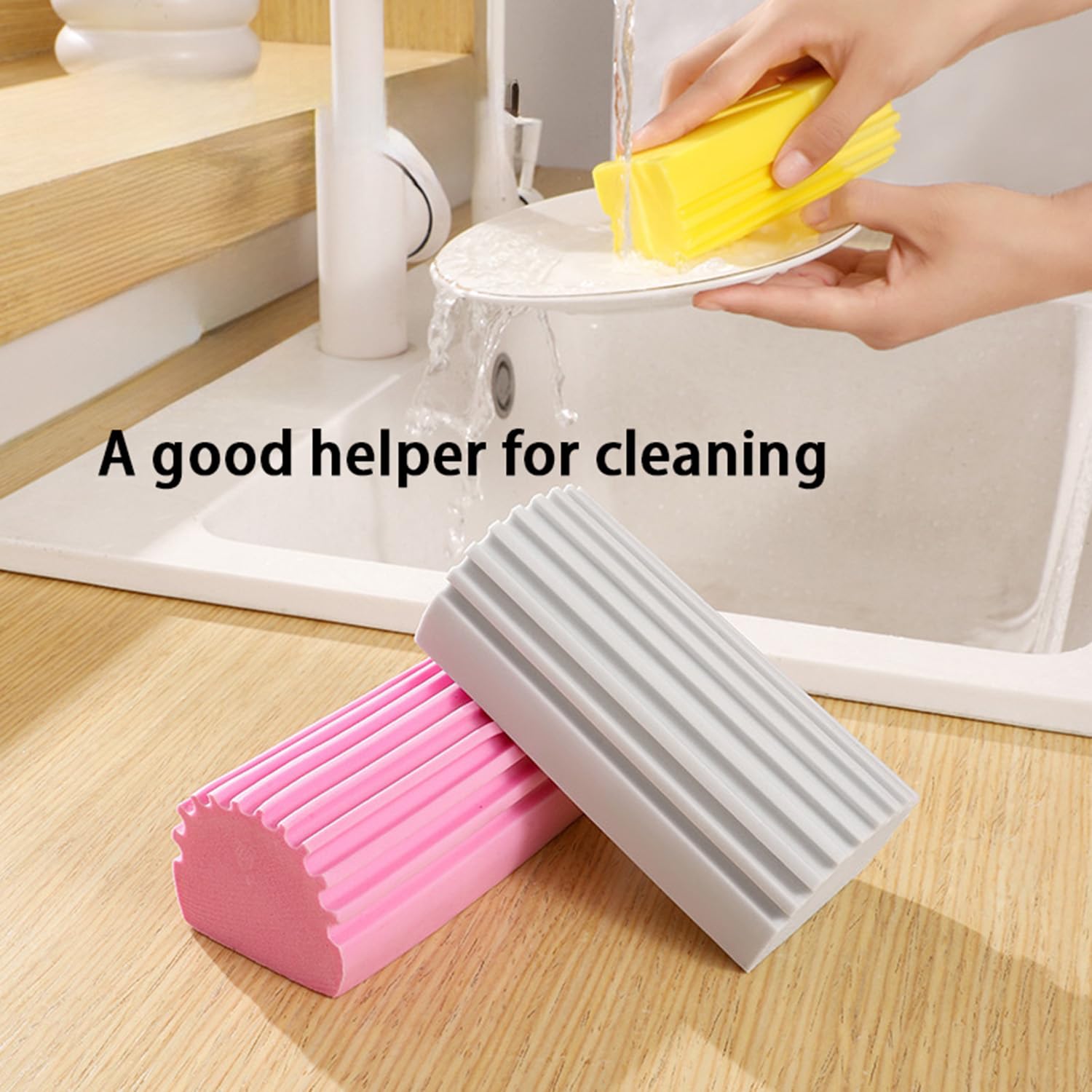 Spugne Magiche Per Cucina - 3pcs Biodegradabili E Lavabili Per Piatti E Superfici - Foto 6