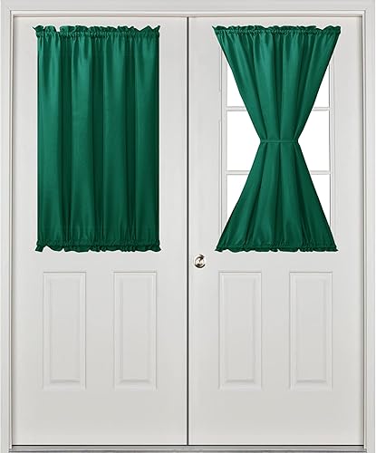 Miniatura 234 de Hiasan Cortinas para ventana de puerta delantera, bolsillo para barra, cortina de privacidad semitransparente para puerta francesa, 1 panel