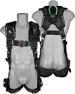 FRONTLINE FALL PROTECTION 250VTB Eliteâ„¢ Vest Style Harness with Aluminum Hardware and Suspension Trauma Straps | Reflectivity trim around the harness | OSHA & ANSI Complaint (Size:S)