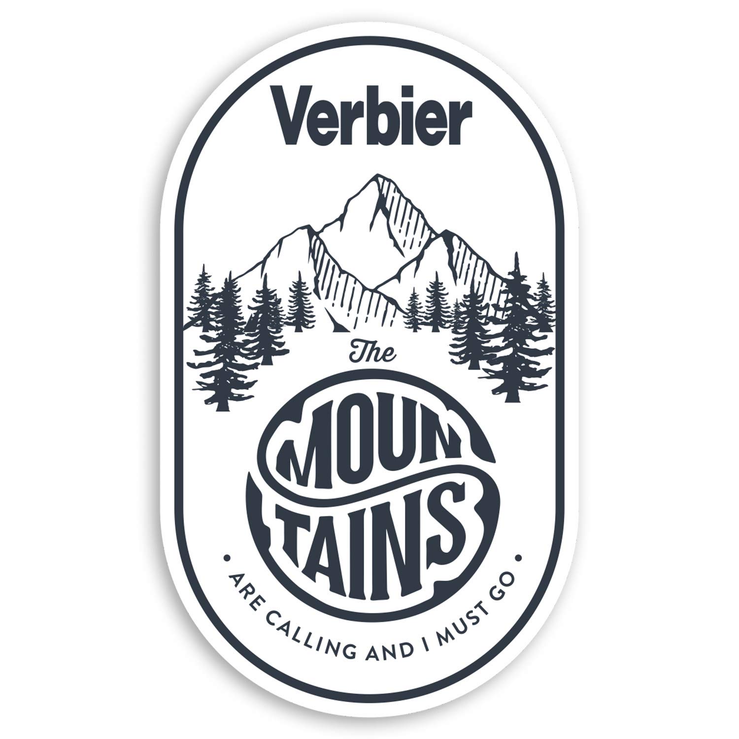 2 x 10cm Verbier Switzerland Vinyl Stickers - Ski Travel Luggage Sticker #30922 (10cm Tall)