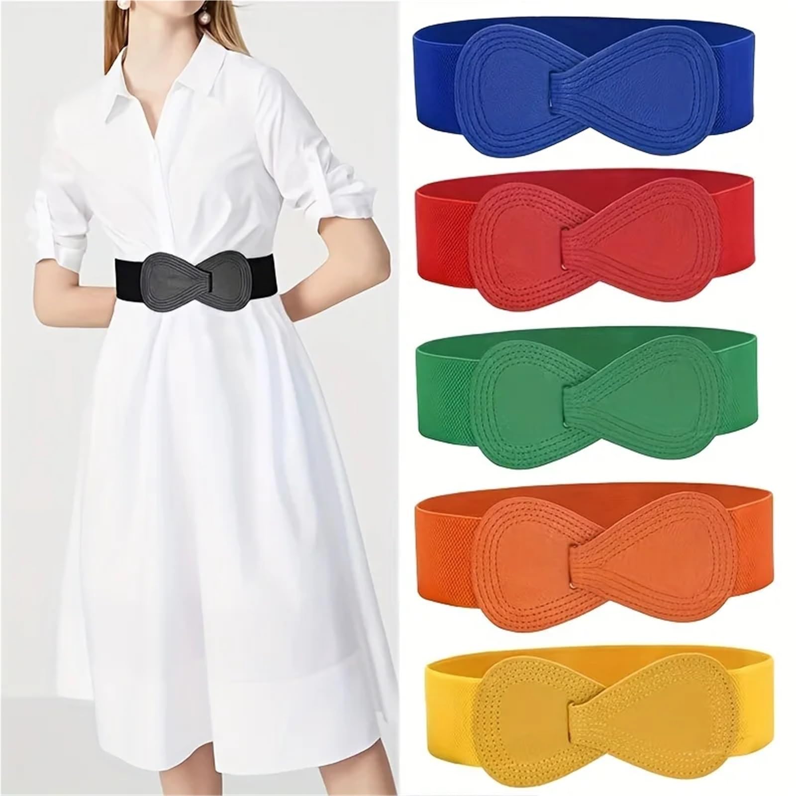 Ceinture élastique for femme, accessoire de mode for les trajets quotidiens, cache-taille Pour Femmes