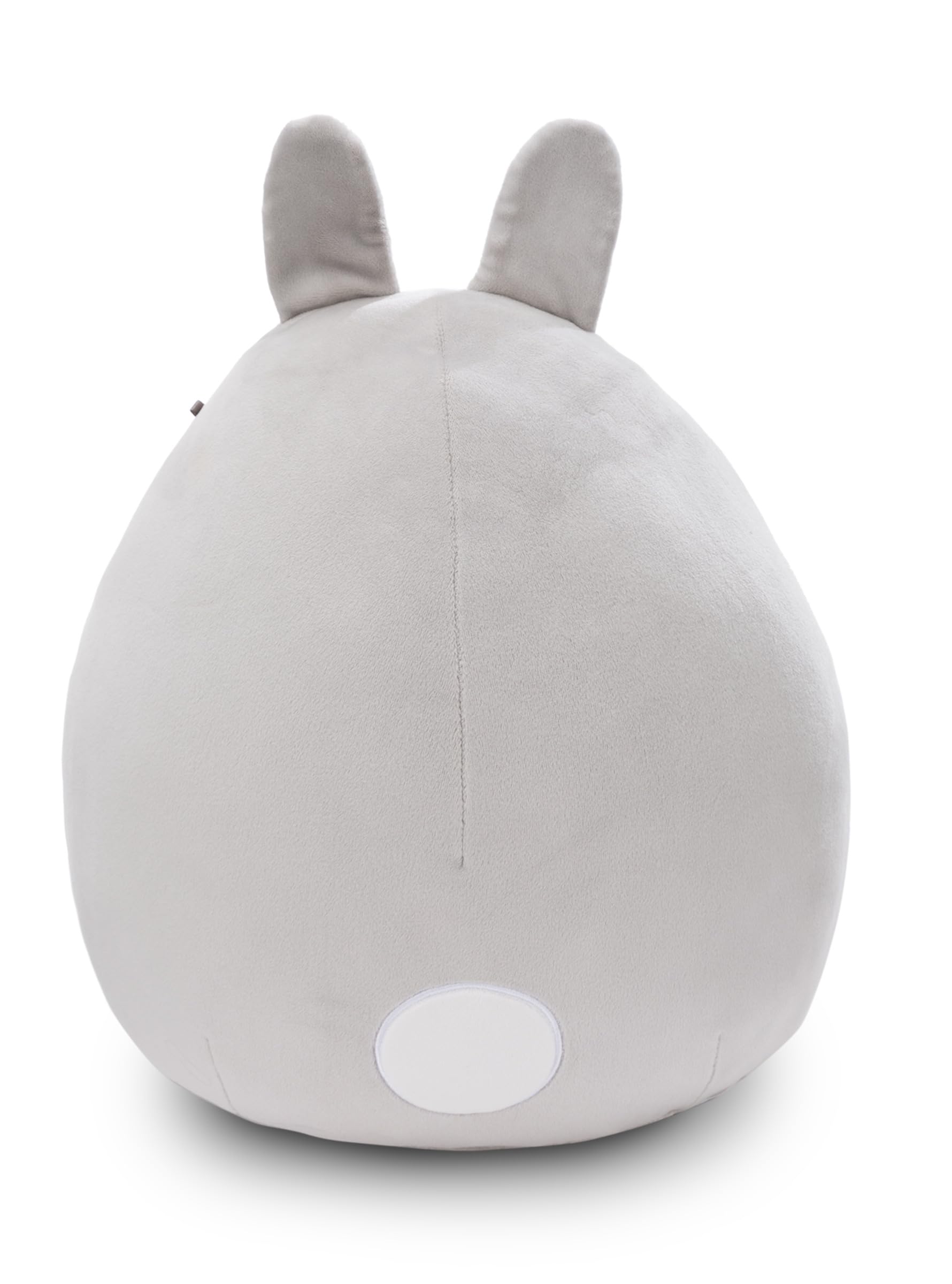 Grijs knuffel konijn met naam geborduurd 45 cm