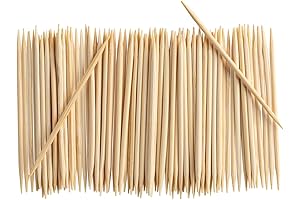 Comfy Package: 2000 Count Bamboo Wooden Double-Pointed Toothpicks for Teeth and Gums Health