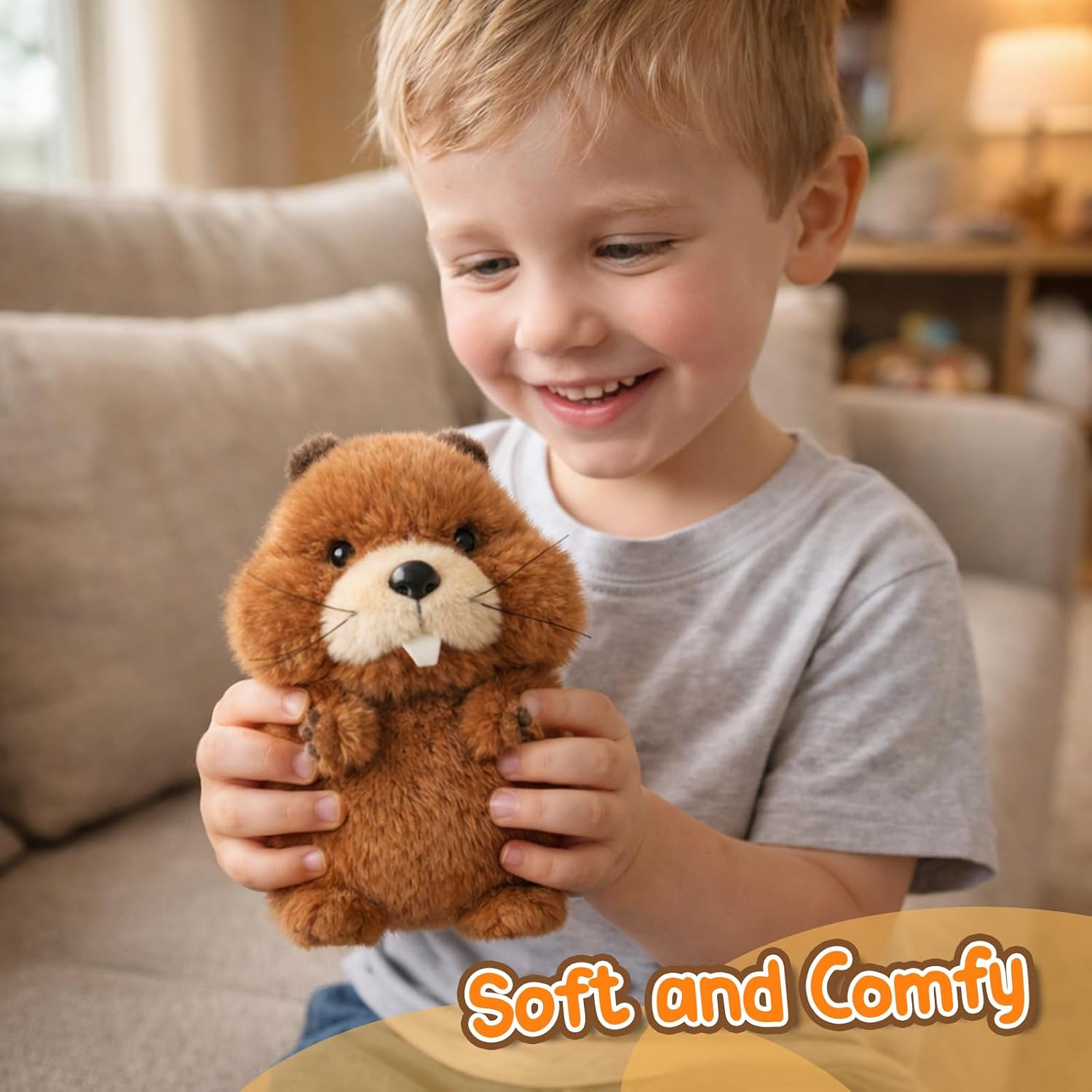Sitting Groundhog Stuffed Animal Soft Plush Toy image 5