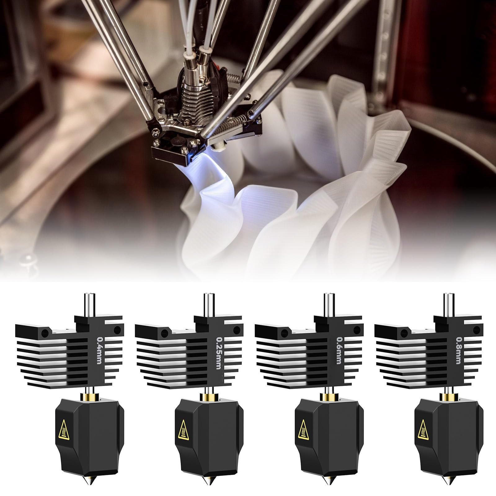 Conjunto de boquillas de impresión 3D de Rutina, 0.4mm Nozzle