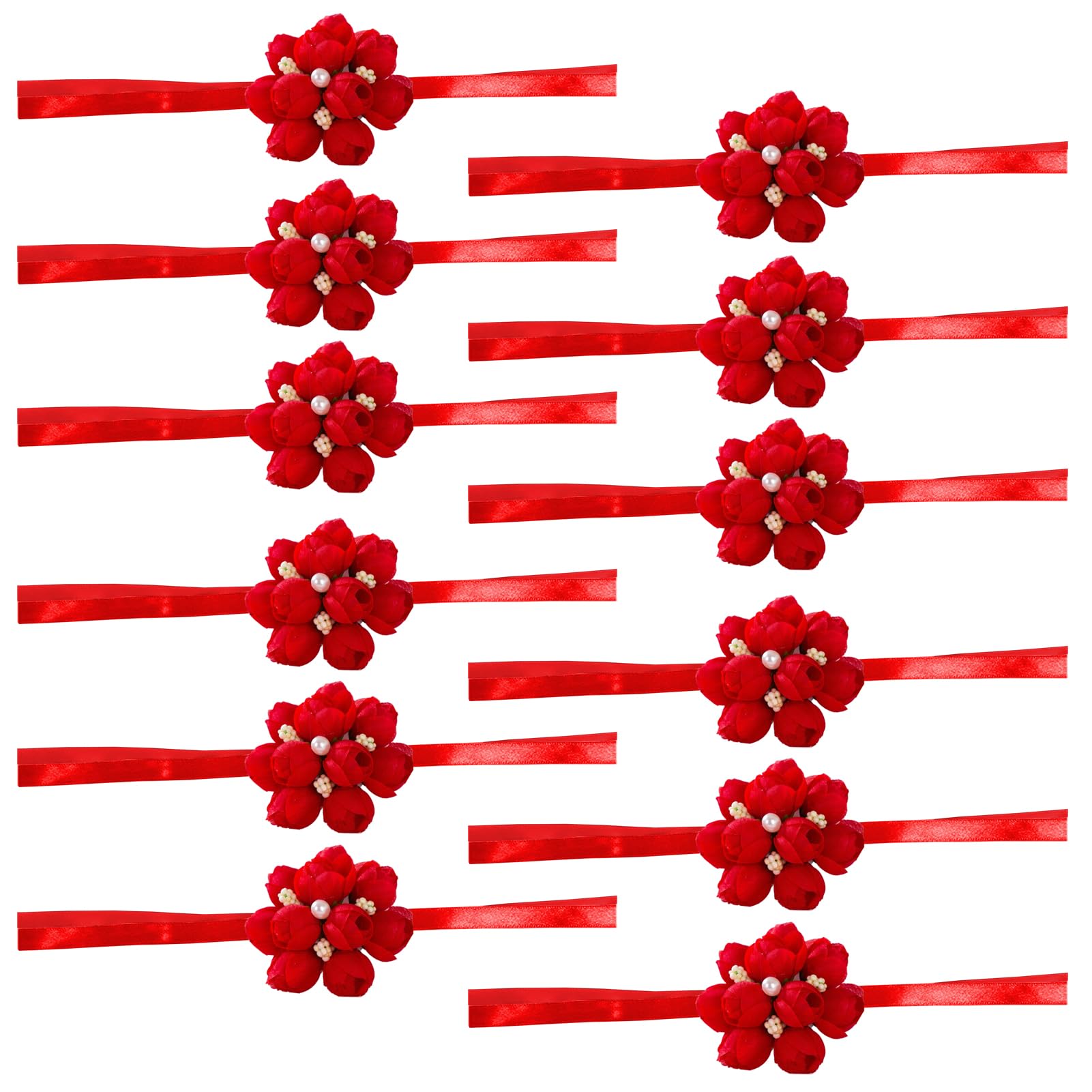 4 Pcs Corpetto Di Fiori Da Polso Sposa Damigella D'onore