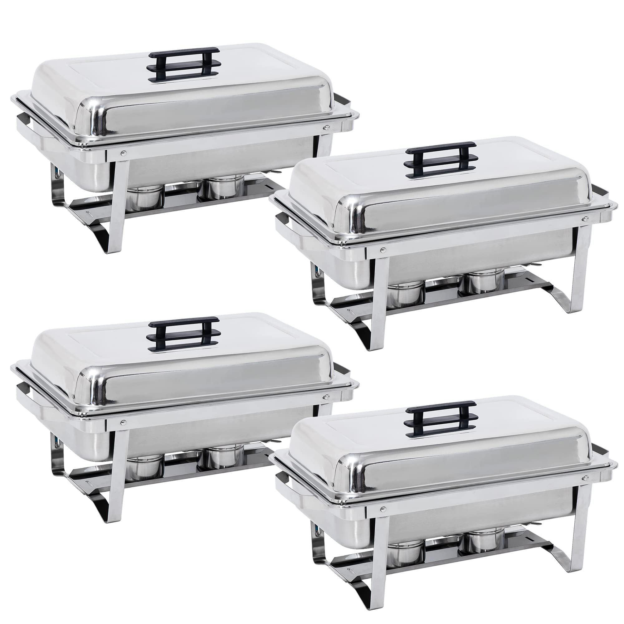 SUPER DEAL Newest 4 Pack 8QT Food Warmer, Rectangular Chafing Dish