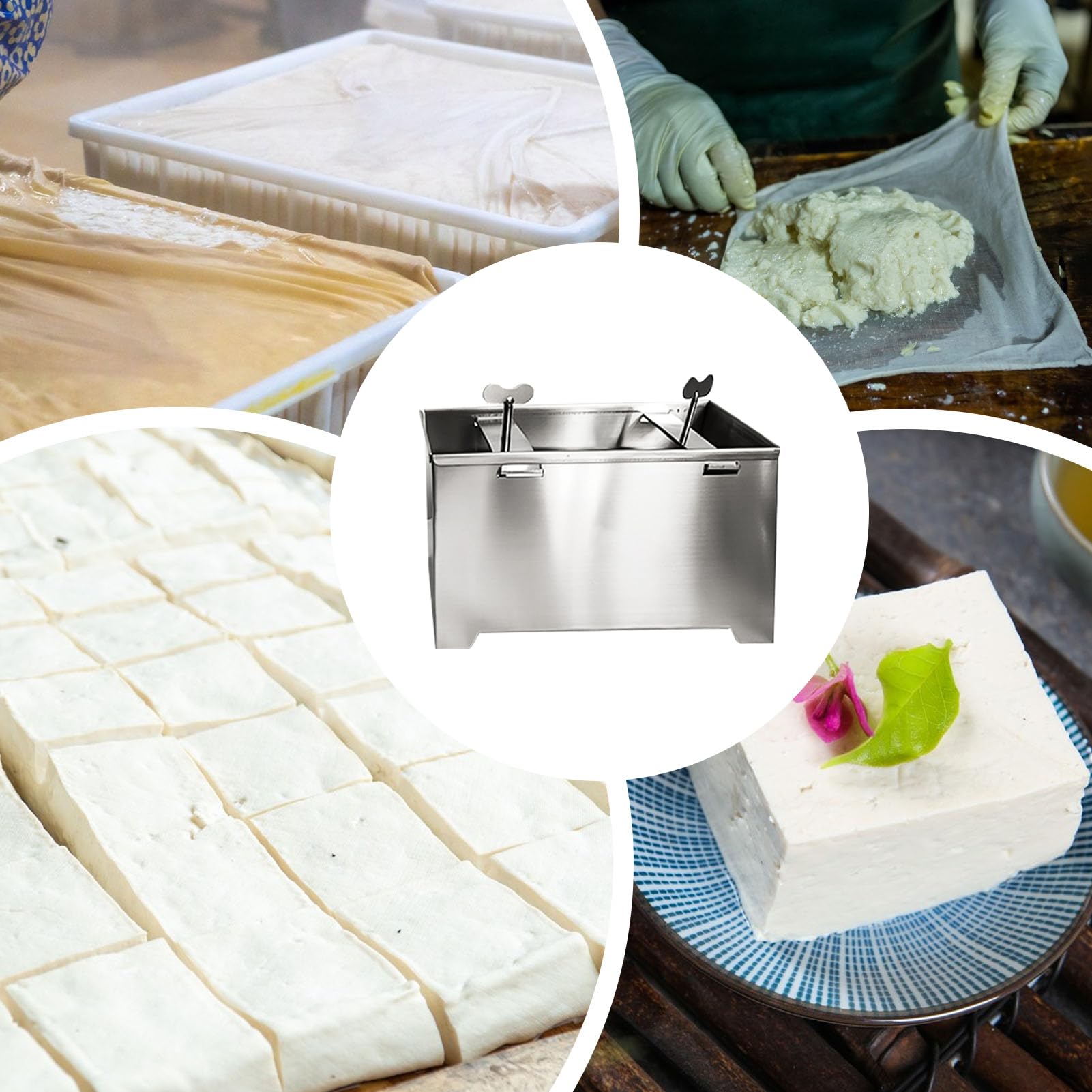 Stampo Per Con Foro Di Scarico Acciaio Inossidabile Regolabile | Pressa Per Formaggio Utensili Da Cucina Per Paneer Cibo Di Soia Formaggio Vegetariano Cucina Preparazione Casalingo