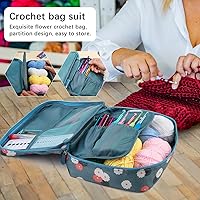 Vista 5 de Pnytty Kit de Ganchillo para Principiantes Adultos, Kit de Tejido de Inicio de 107 piezas Incluye Hilo de Ganchillo, Ganchos de Ganchillo