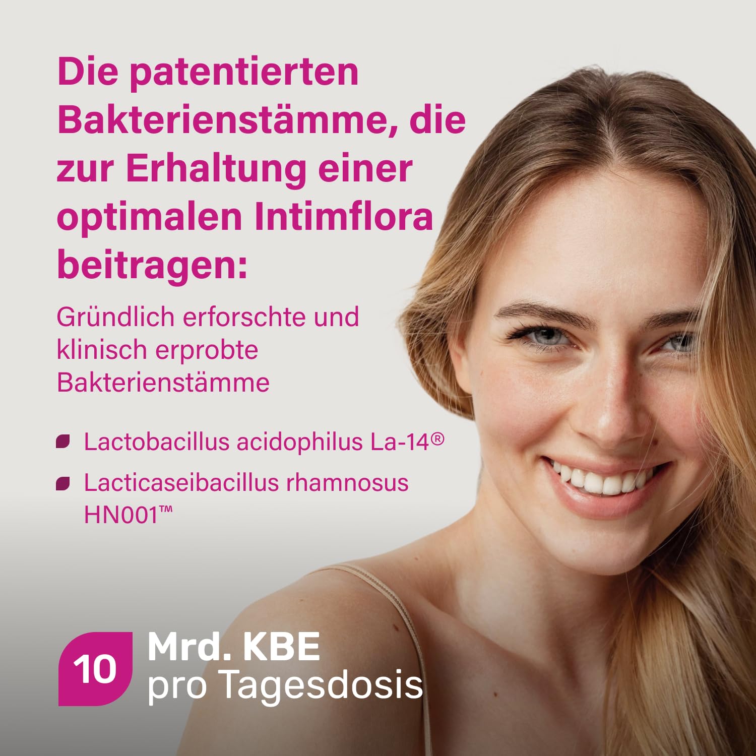 Nupure® Lacto Intim Milchsäurebakterien für Scheide, Zur Regulierung von Vaginalbakterien, Plus Biotin für die Schleimhäute, Orale Einnahme, Vaginal Probiotics, 60 Kapseln, Vegan, laktosefrei.