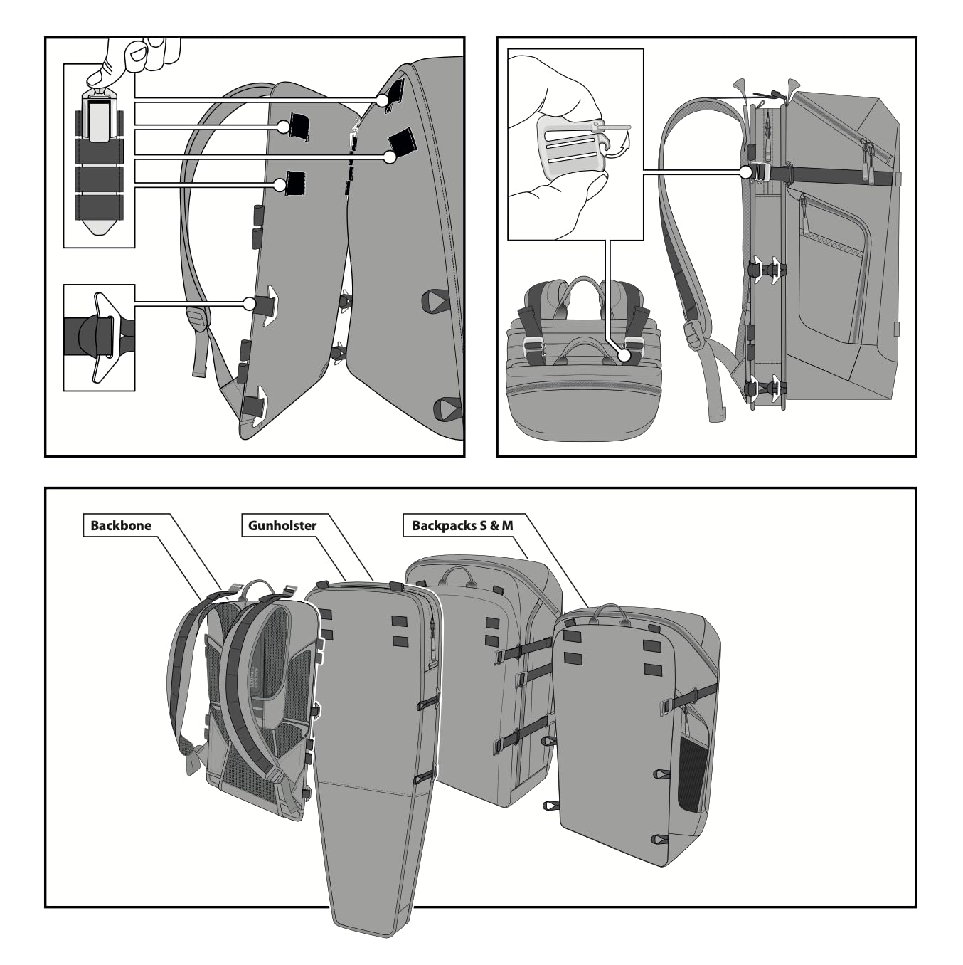 Blaser – Ultimate Backpack S | Modularer Jagdrucksack 30 L | MOLLE-System & Trinksystem-kompatibel | Dunkelbraun & HunTec | Kompressionsriemen & Stauraum (HunTec)